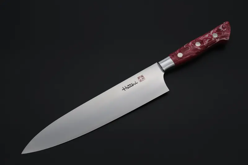 Hattori Forums Custom Limited Edition, Fh "Noah" Series Fhn-6Spso Gyuto 210Mm (8.2 Inch, Spiny Oyster Gem Composite Stone Handle) 1