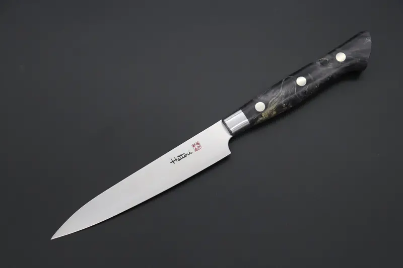 Hattori Forums Custom Limited Edition, Fh Solid Vg-10 Series Fh-2Spblack Petty 120Mm (4.7 Inch, Black Color Stabilized Box Elder Wood Handle) 1