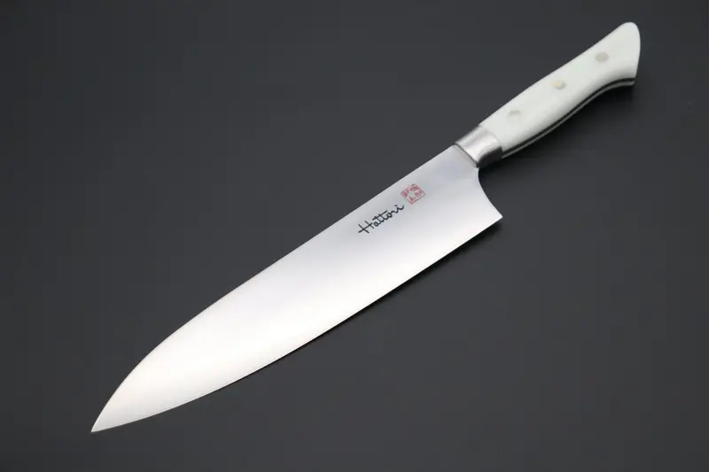 Hattori Forums Fh Series Western Deba (165Mm And 240Mm, Fresh White Corian Handle) 1