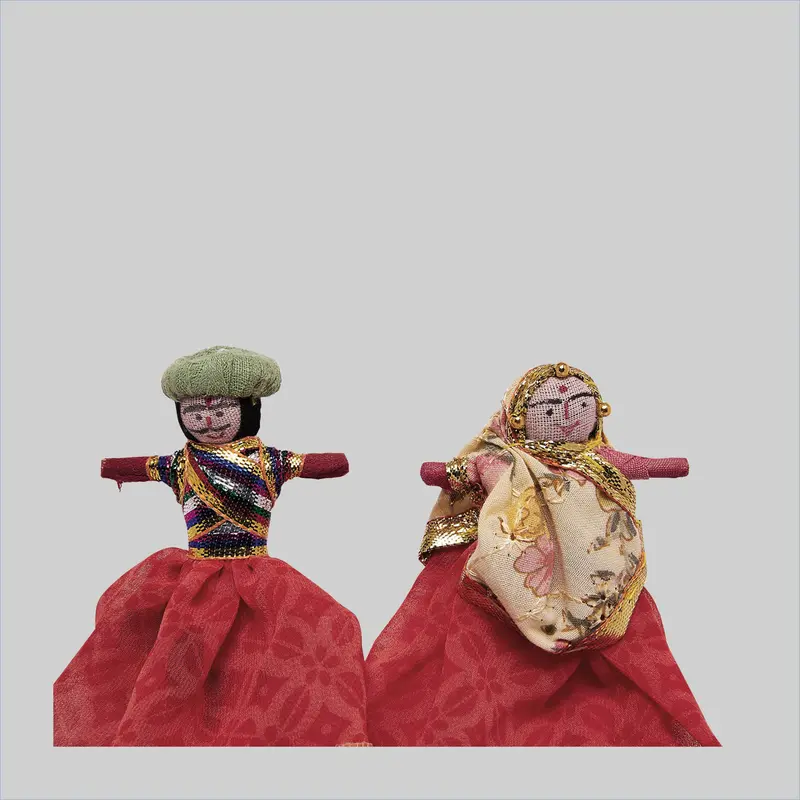 Indian Puppets Fridge Magnet - Pair 1