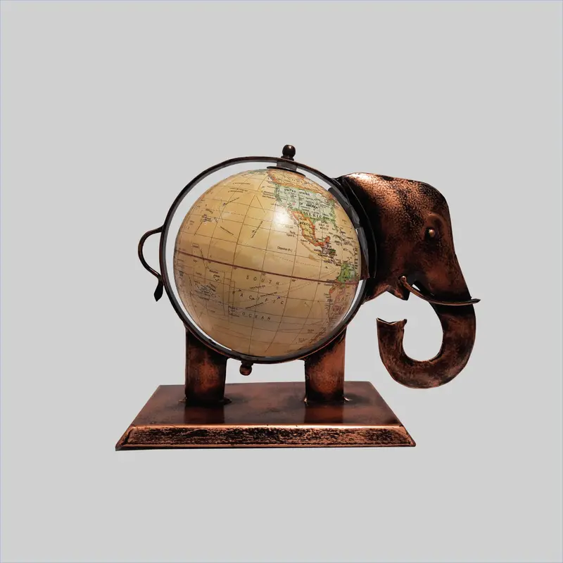 Iron Elephant Design With Globe 1