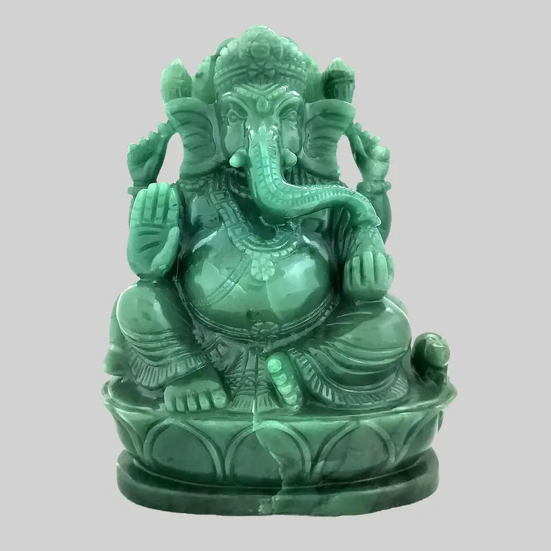 Jade Stone Ganesha 9 In 1