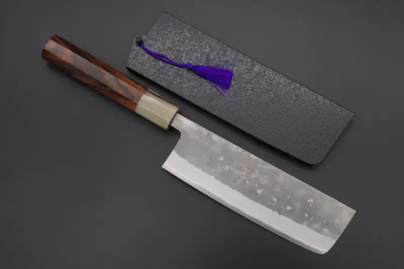 Jck Natures "Super Blue Moon Series" Bms-4 Nakiri 165Mm (6.4 Inch, Octagonal Desert Ironwood Handle) 1