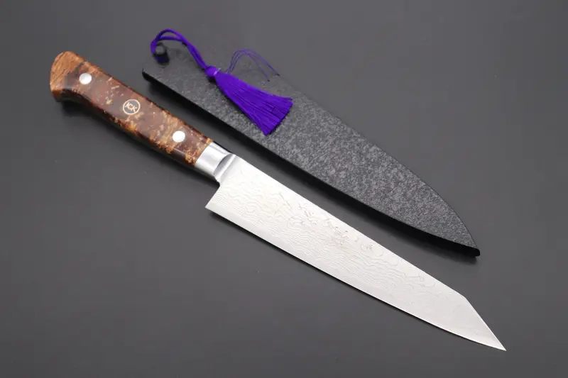Jck Original Kagayaki Grand Canyon R-2 White & Silver Damascus Series Gcyu-20 Kiritsuke Petty 145Mm (5.7 Inch) 1