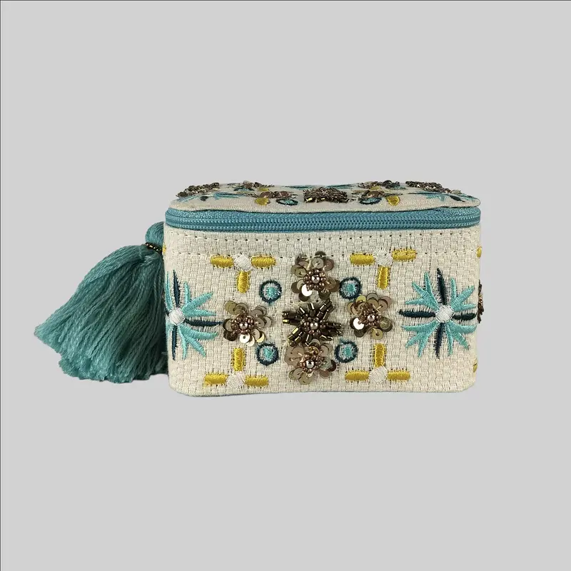 Jewellery Embroidery Box Off White - 4.5 In X 3.25 In 1