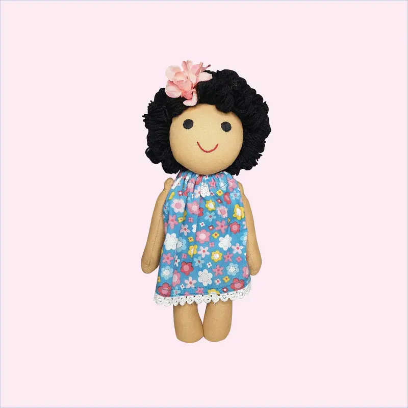 Kanmani Doll In Frock With Curly Hair 10 In (Assorted Colours) 1