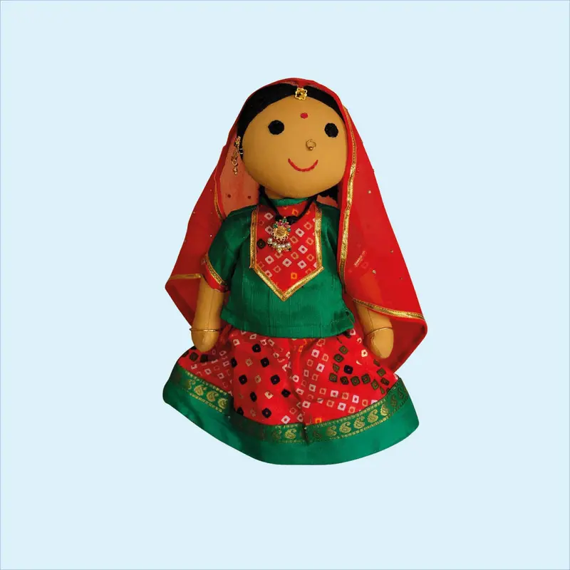 Kanmani Rajasthani Doll 10 In (Assorted Colours) 1