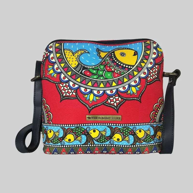 Madhubani Trapeze Sling Bag 1