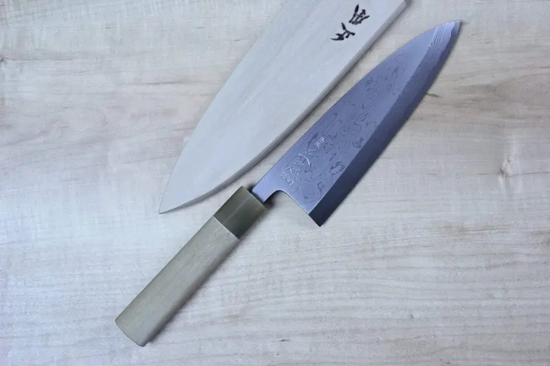 Masamoto Kh Series Hon Kasumi Suminagashi Blue Steel No.2 Deba (150Mm To 225Mm, 6 Sizes) 1