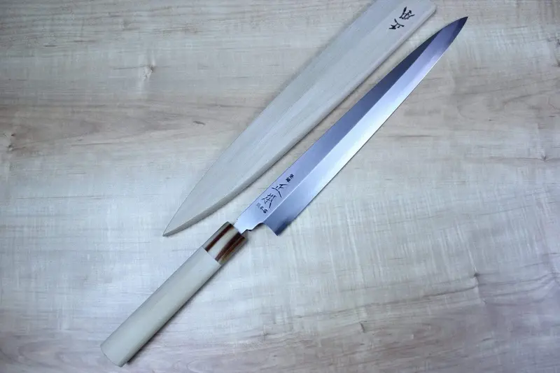 Masamoto Ki Series Hon Kasumi White Steel No.1 Yanagiba (270Mm To 330Mm, 3 Sizes) 1