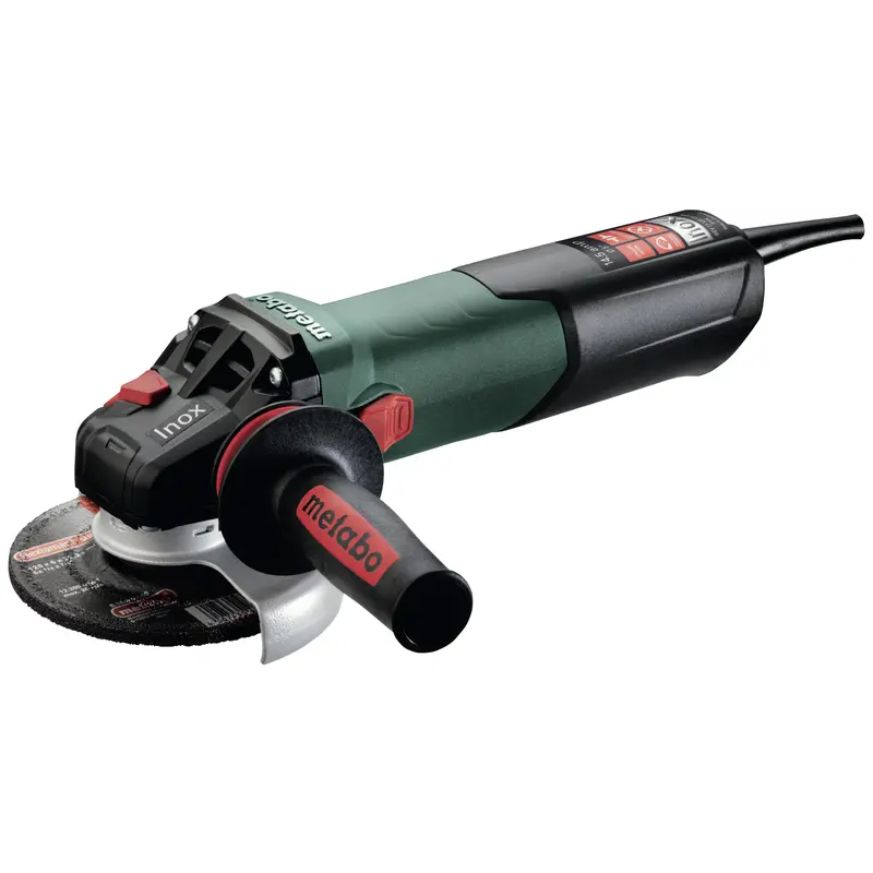 Metabo Wev 17-125 Quick Inox 4.5"-5" Variable Speed Angle Grinder, 14.5 Amp - 600517420 1