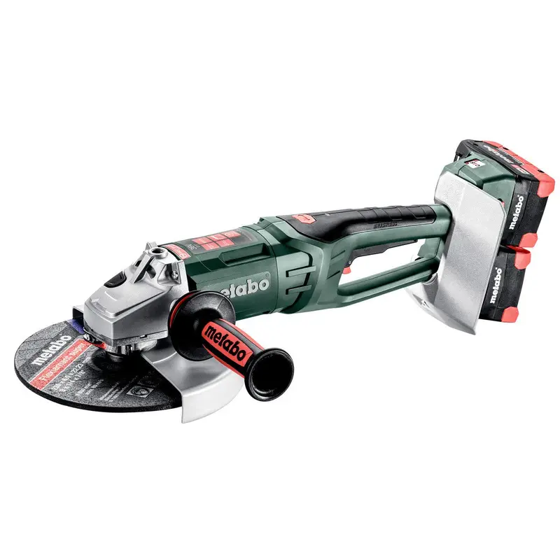 Metabo Wpb 36-18 Ltx Bl 24-230 8.0 9" Angle Grinder W/ Charger & 4 Battery Packs - 613104520 1