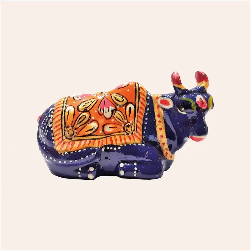 Metal Enamel Sitting Cow 2 In 1