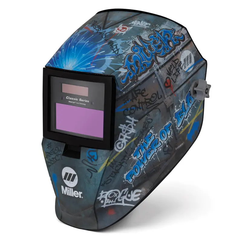 Miller Classic Series Welding Helmet W/ Clearlight Lens, Street Sparks - 299618 1