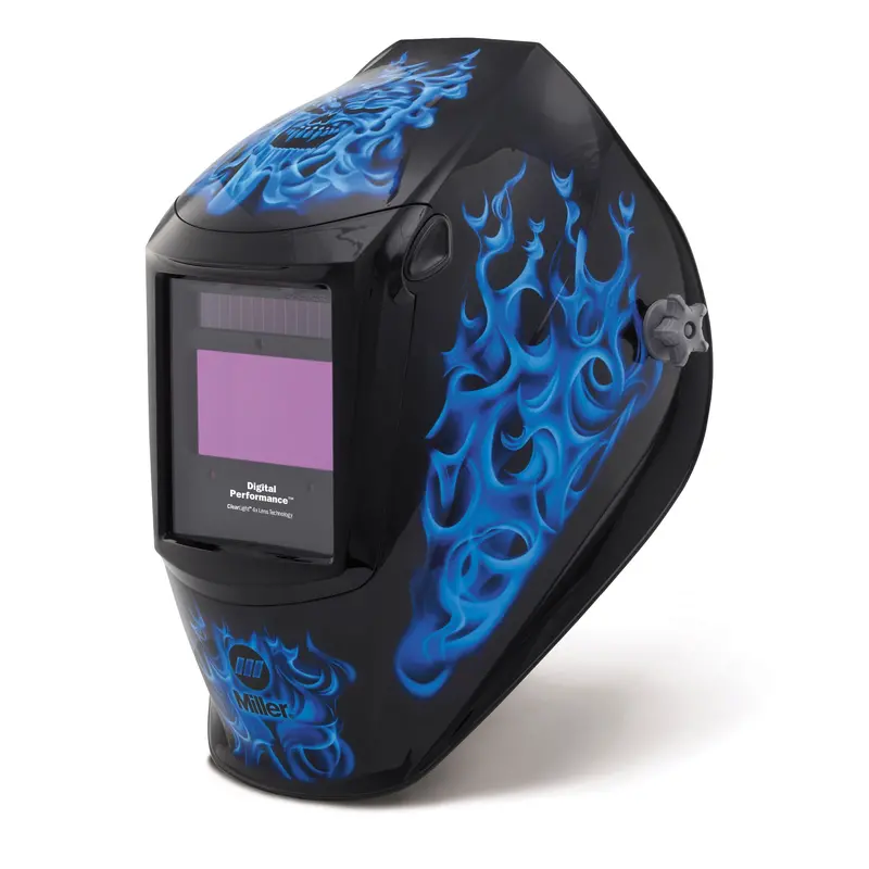 Miller Digital Performance Welding Helmet W/ Clear Light 4X, Blue Rage - 296753 1