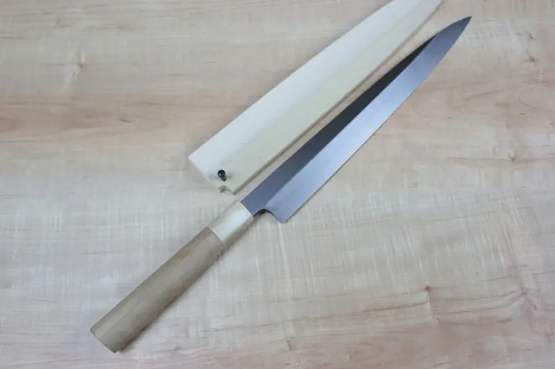 Mizuno Tanrenjo Akitada Honyaki Series White Steel Yanagiba (210Mm To 360Mm, 6 Sizes) 1