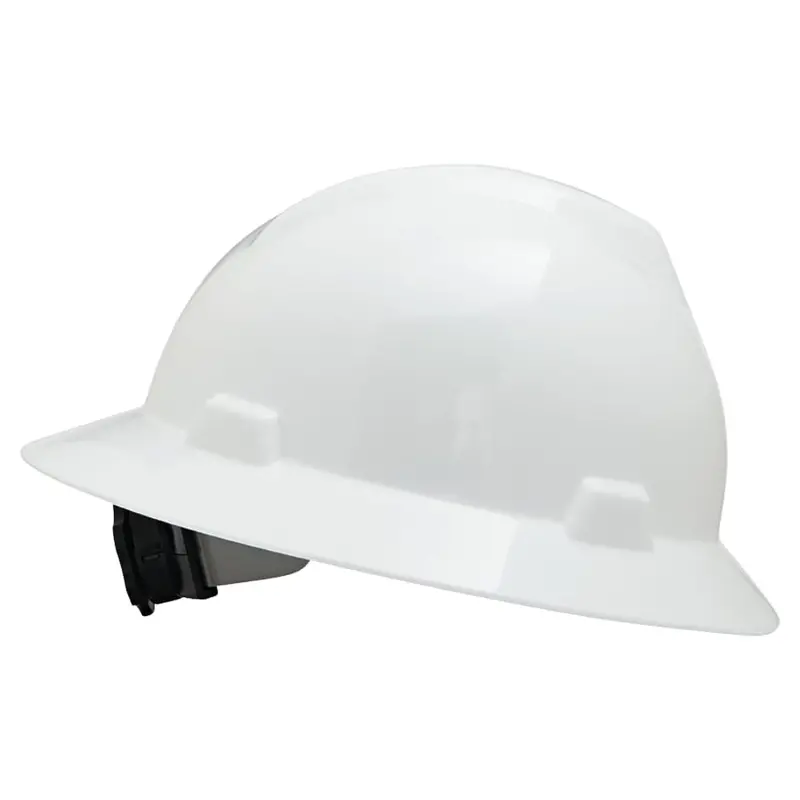 Msa V-Gard Full Brim Hard Hat W/ Fas-Trac Suspension, Non-Slotted - 475369 1