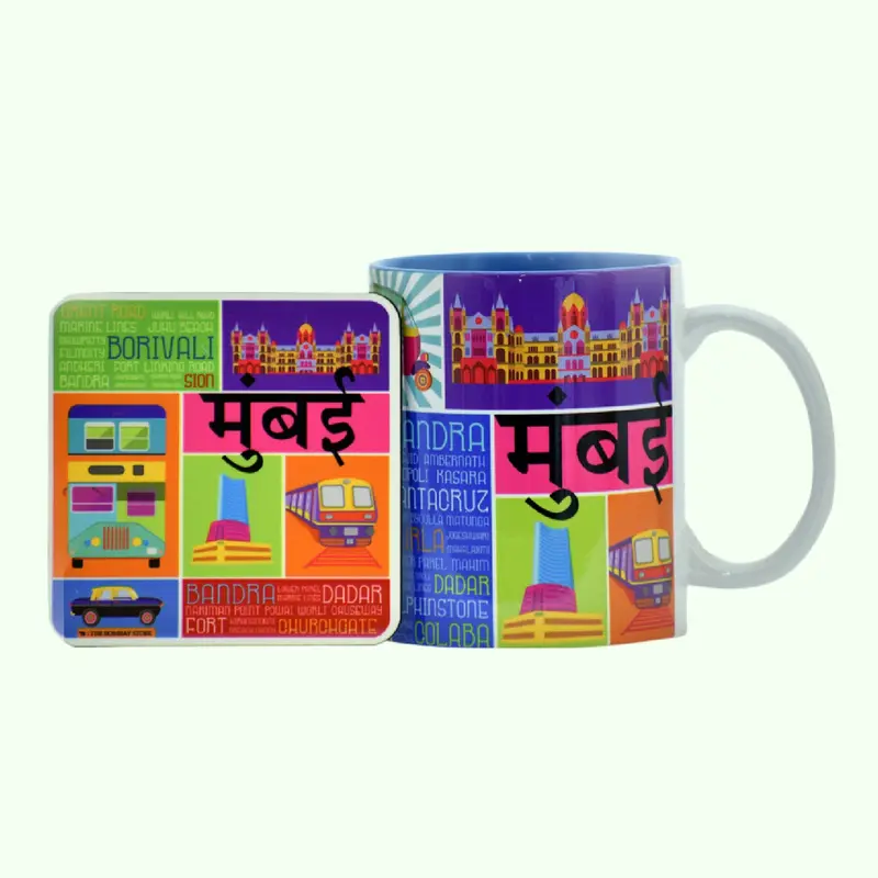 Mumbai Diaries Mug And Coaster Set 1