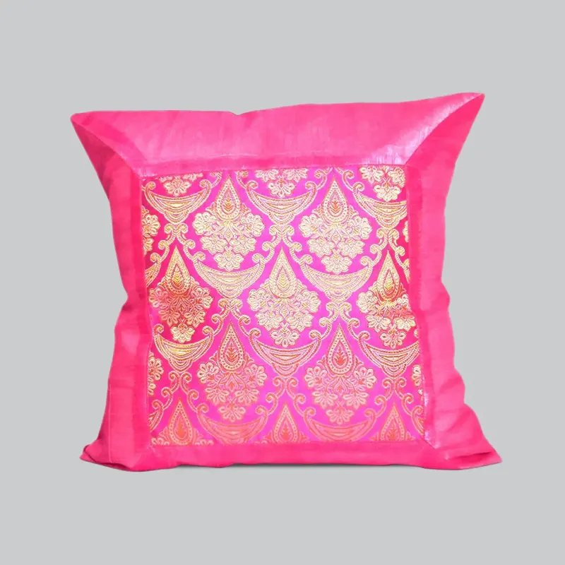 Necklace Brocade Cushion Cover (Assorted Colour & Design) 16 X 16 In 1