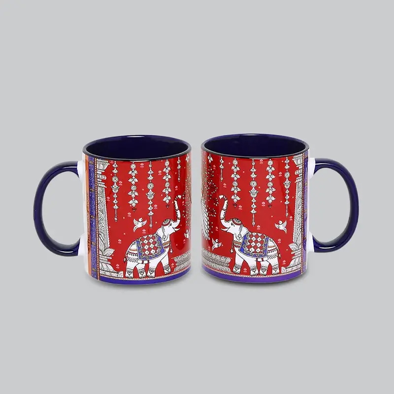 Pattachitra Jungle Coffee Mugs Set Of 2 (300 Ml Each) 1