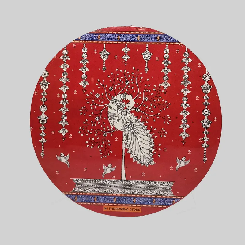 Pattachitra Jungle Enamel Round Trivet 1