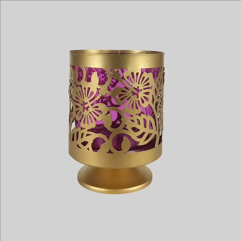 Pearl Votive Holder With Etching 9.8 Cm 1