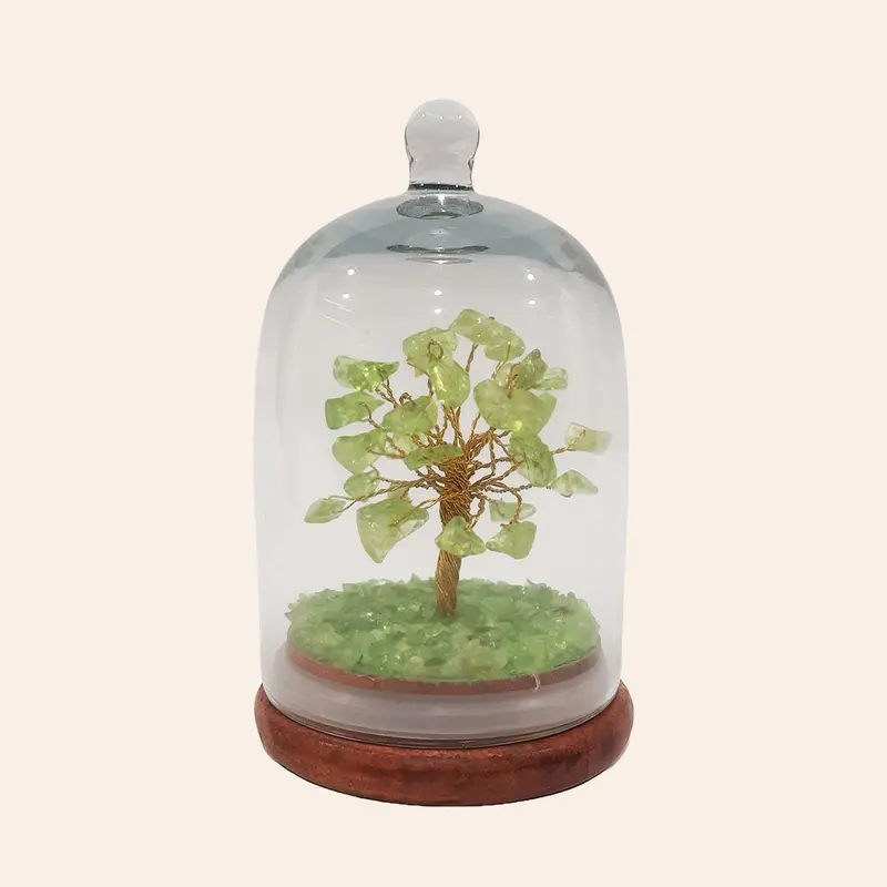 Peridot Stone Tree With Dome 12 Cm 1