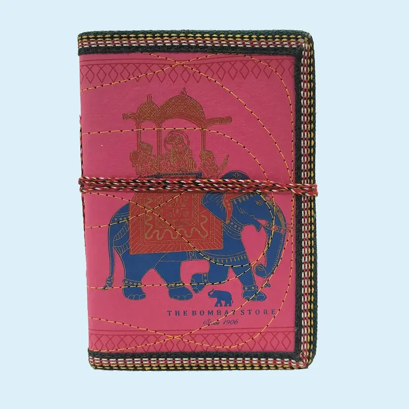Pink Molidora Diary With Center Stitch 5.32 X 7.10 In 1