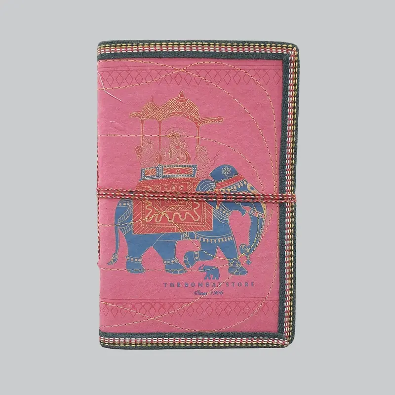 Pink Molidora Diary With Center Stitch 6.30 X 9.85 In 1
