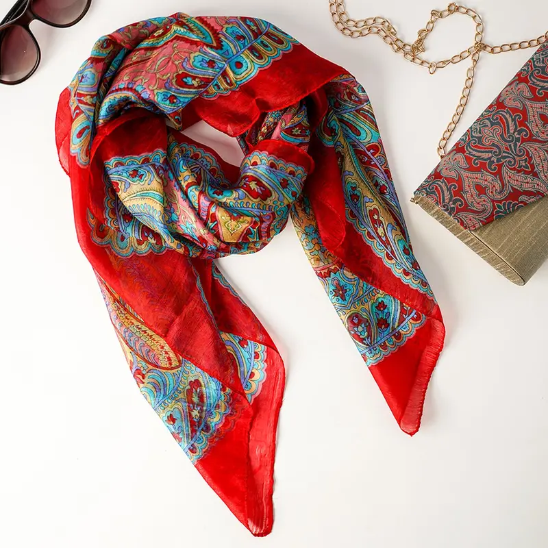 Printed Scarf (Assorted Designs) 44 X 44 In 1