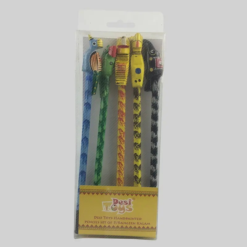 Rangeen Kalam Handpainted Pencils (S/5) 1