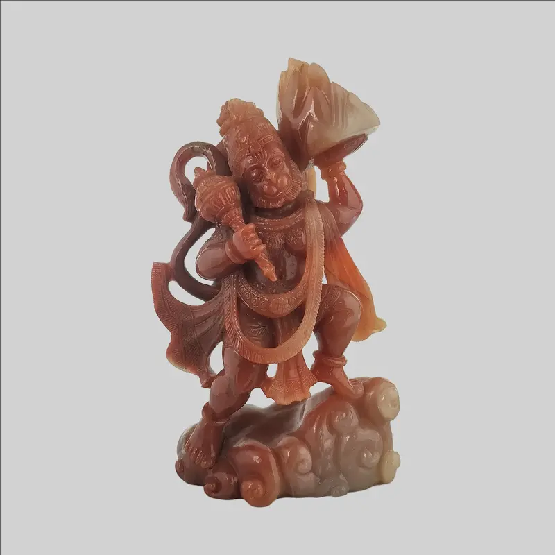 Red Quartz Stone Hanuman 1.53 Kg 1