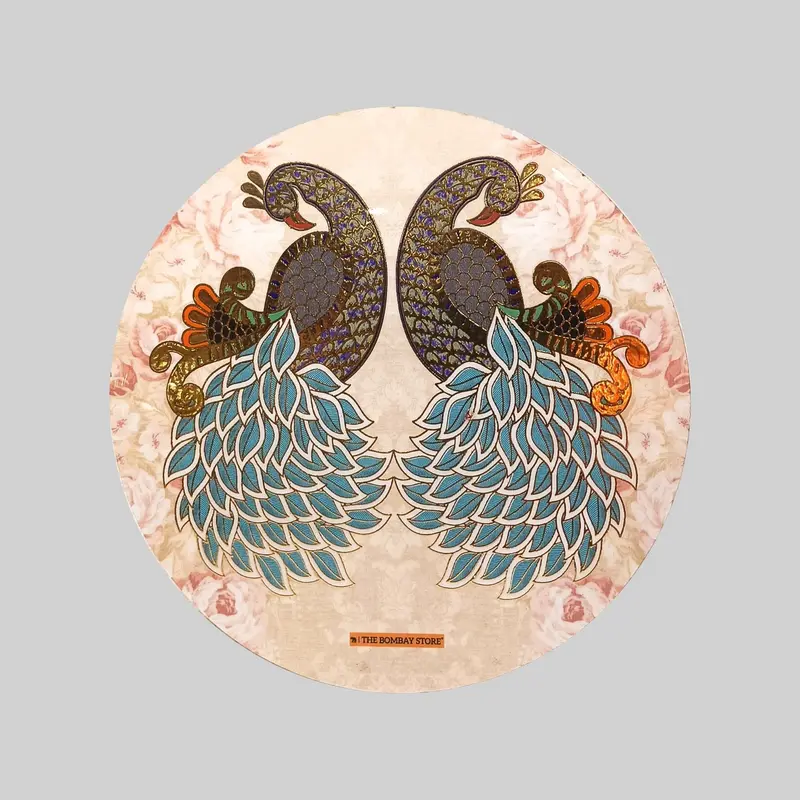 Regal Mayura Enamel Round Trivet With Gold Foiling 1