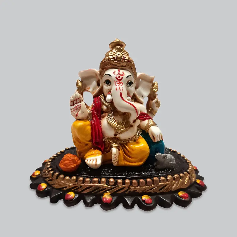 Resin Ganesha Small 3.75 In X 4.5 In 1