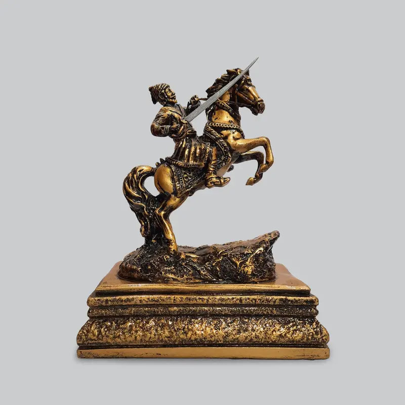 Resin Shivaji Maharaj On Horse 12 In 1