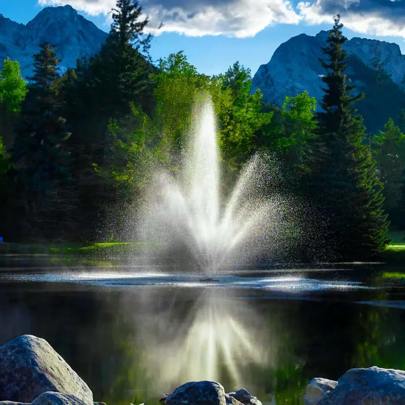 Scott Aerator Triad Pond Fountain 1