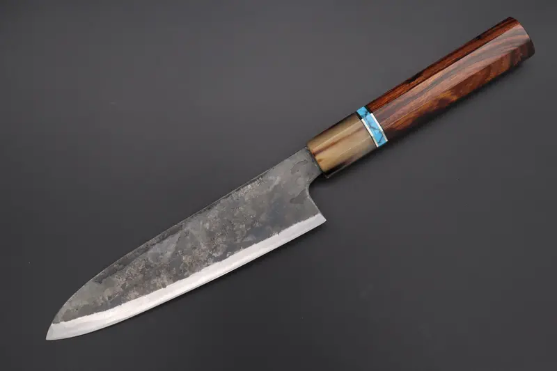 Shirou-Kunimitsu White Steel No.2 Kurouchi Series Special Edition Sk-2Sp53 Wa Santoku 180Mm (7 Inch) 1