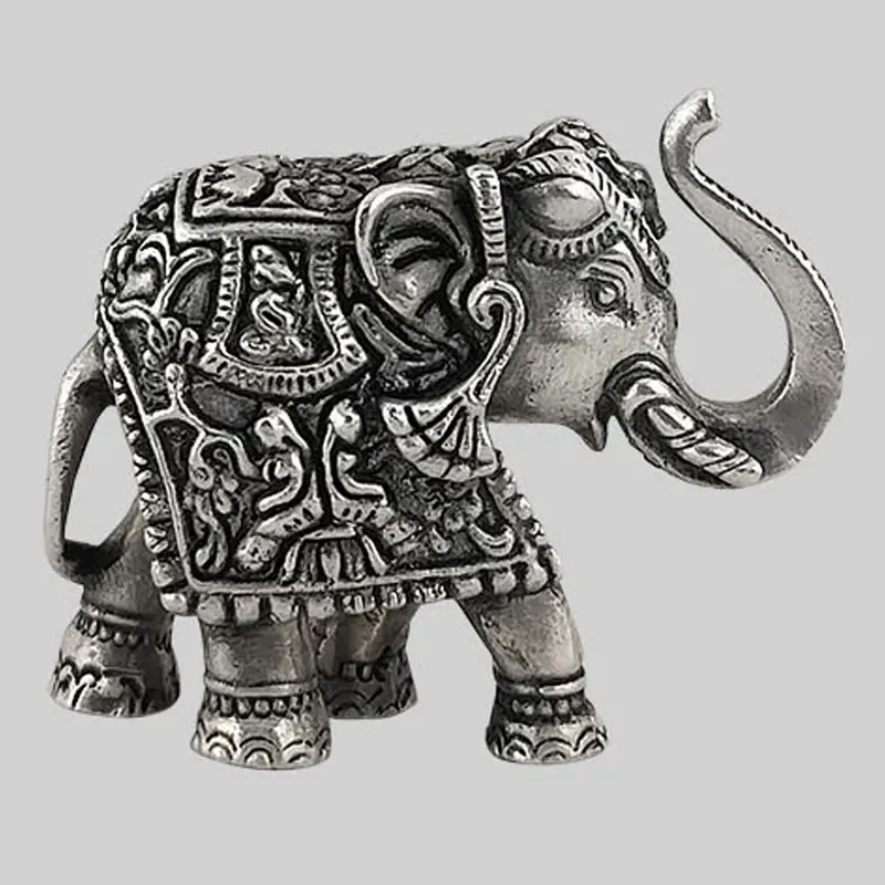 Silver (92.5) Elephant With Carving 121 Gm 1