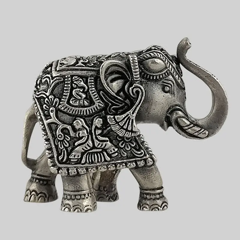 Silver (92.5) Elephant With Carving 125 Gm 1