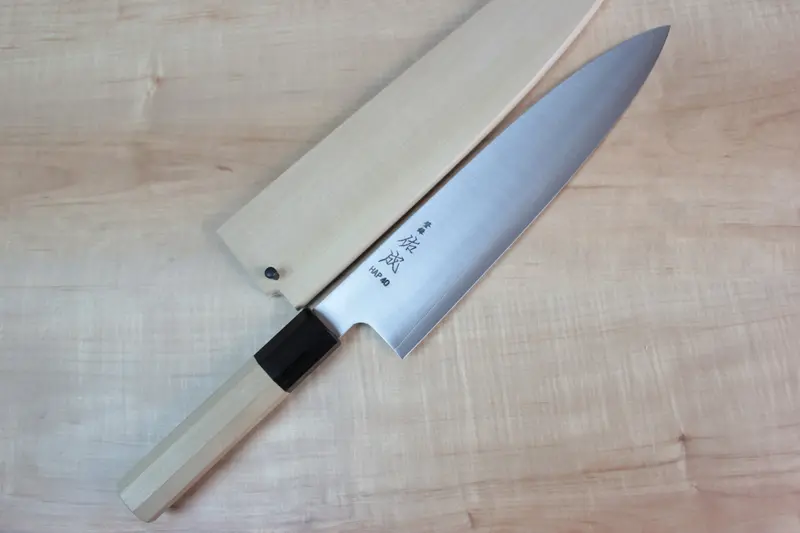 Sukenari Hap-40 Series Wa Gyuto (210Mm To 270Mm, 3 Sizes, Octagon Shaped Magnolia Wood Handle) 1