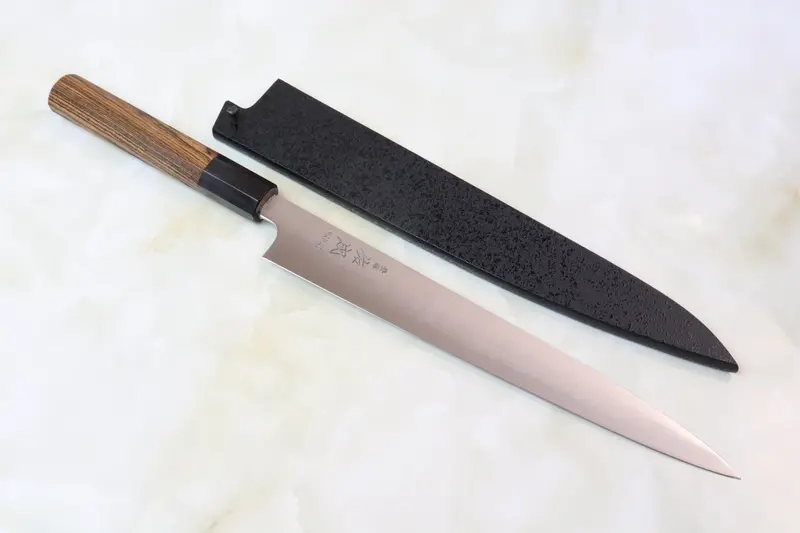 Sukenari Hap-40 Series Wa Sujihiki (240Mm And 270Mm, 2 Sizes, Octagon Shaped Bocote Wood Handle) 4