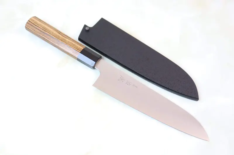Sukenari R-2 Clad Wa Series Sr2-Sb Wa Santoku 190Mm (7.4 Inch, Octagon Shaped Bocote Wood Handle) 1
