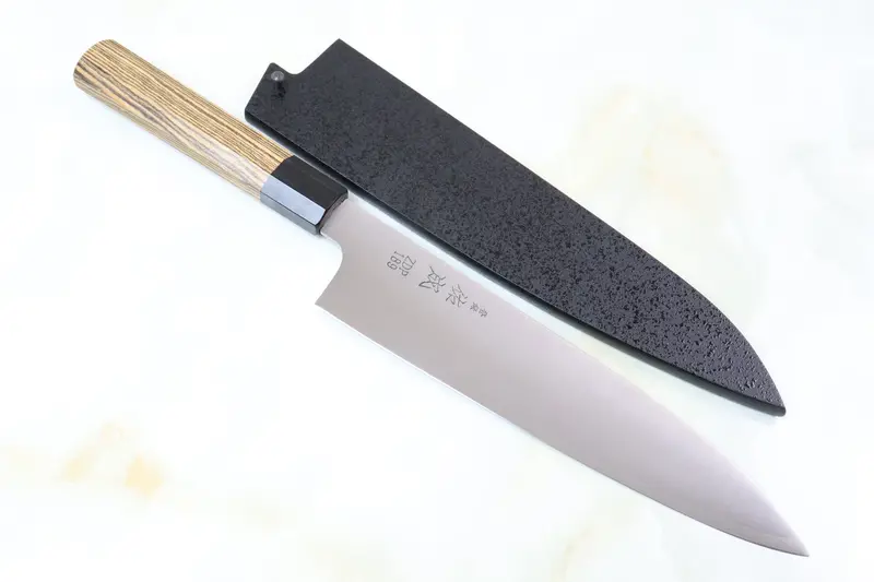 Sukenari Zdp-189 Wa Series Wa Gyuto (210Mm To 270Mm, 3 Sizes, Octagonal Bocote Wood Handle With Water Buffalo Horn Ferrule) 1