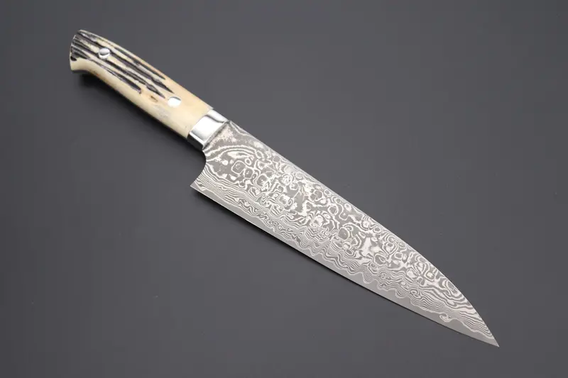 Takeshi Saji R-2 Custom Black Damascus Wild Series Gyuto (180Mm To 270Mm, 4 Sizes, Stag Bone Handle) 1
