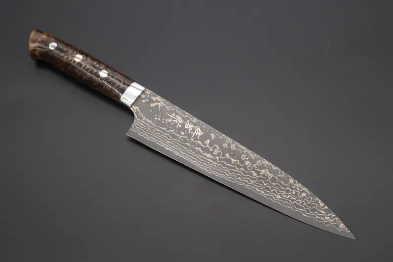 Takeshi Saji Summit ― Limited Edition Custom Series  Smt-1059 Vg-10W Multi-Colored Golden-Rainbow Damascus Gyuto 210Mm (8.2 Inch) 1