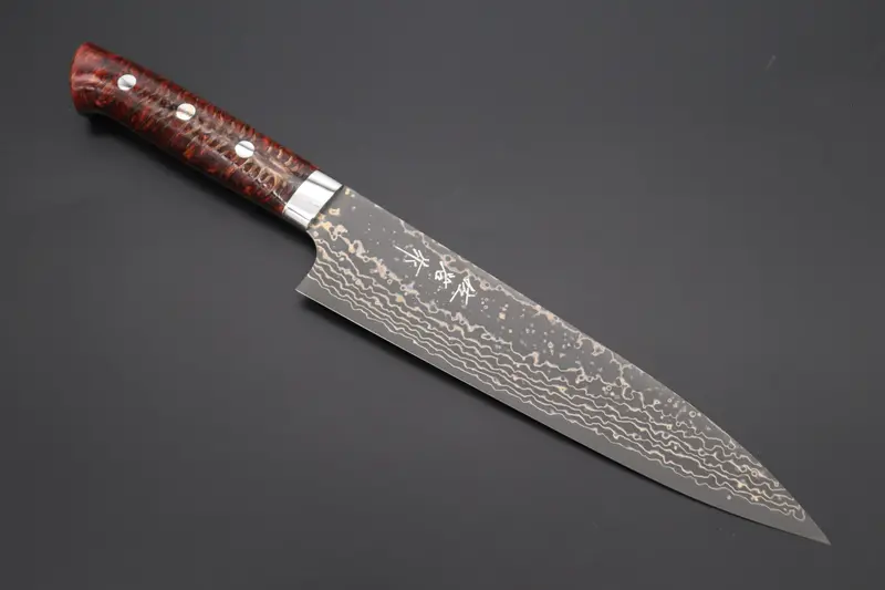 Takeshi Saji Summit ― Limited Edition Custom Series  Smt-1060 Vg-10W Multi-Colored Golden-Rainbow Damascus Gyuto 210Mm (8.2 Inch) 1