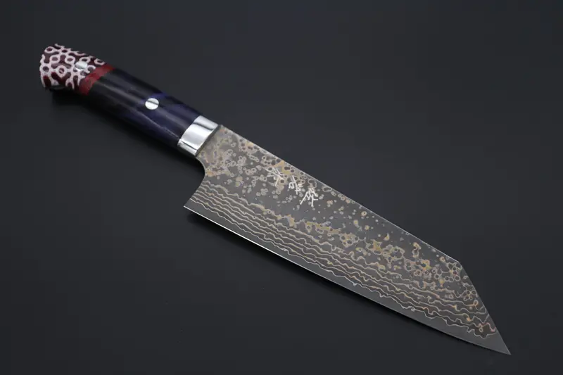 Takeshi Saji Summit ― Limited Edition Custom Series  Smt-1080 Vg-10W Multi-Colored Golden-Rainbow Damascus Bunka 175Mm (6.8 Inch) 1
