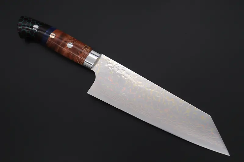 Takeshi Saji Summit ― Limited Edition Custom Series  Smt-1118 Vg-10W磨 Multi-Colored Golden-Rainbow Damascus Bunka 175Mm (6.8 Inch) 1