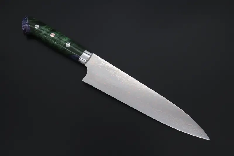 Takeshi Saji Summit ― Limited Edition Custom Series  Smt-1128 Vg-10W磨 Multi-Colored Golden-Rainbow Damascus Gyuto 210Mm (8.2 Inch) 1