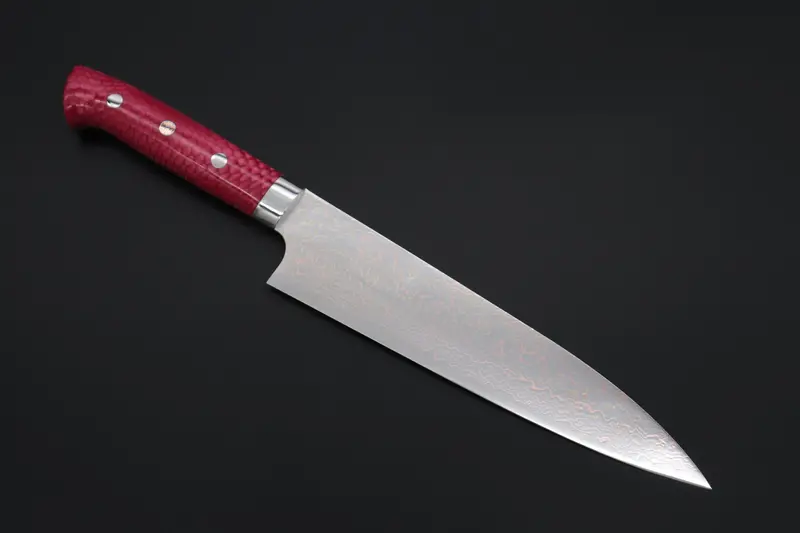 Takeshi Saji Summit ― Limited Edition Custom Series  Smt-1131 Vg-10W磨 Multi-Colored Golden-Rainbow Damascus Gyuto 210Mm (8.2 Inch) 1